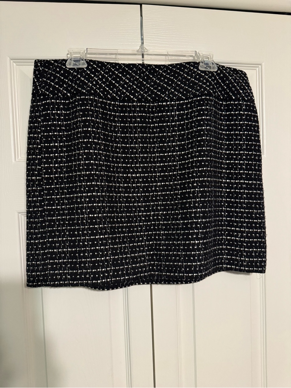 Ann Taylor LOFT Black and White Tweed Mini Skirt